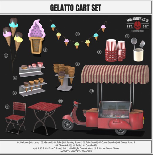 [IK] Gelatto Cart Set - 10. Table - COMMON