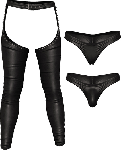 RIOT / Alex Chaps - Black Leather | Jake/ Gianni / Slink / Adam / Maitreya / Belleza / Slink