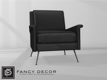 Fancy Decor: Keller Armchair - black leather (pg)
