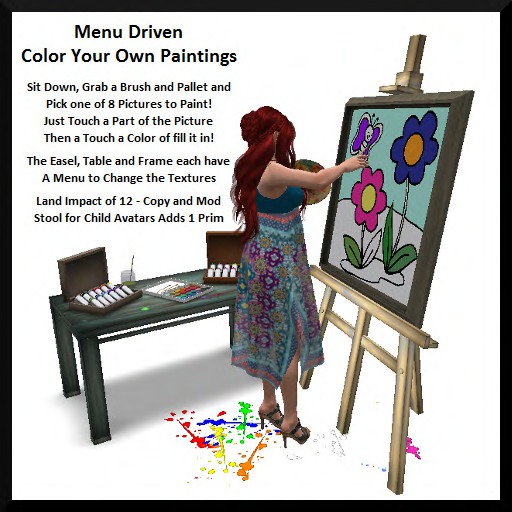 Menu Driven Color Your Own Paintings