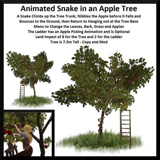 Menu Driven and Animated Snake in an Apple Tree