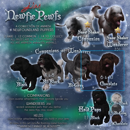 JIAN Newfie Pewfs 10. Chocolate Wanderer BOX - Epiph