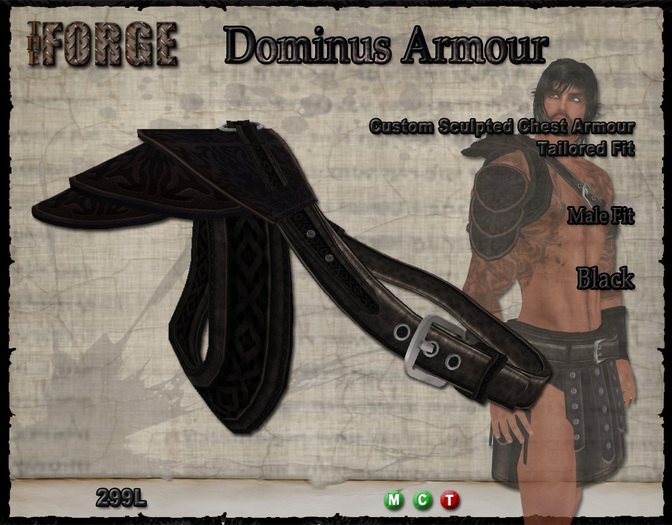 Second Life Marketplace - [The Forge] Dominus Armour, Black