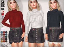 .:S&B:.Turtleneck Skirt Outfit Brooklyn Plaid