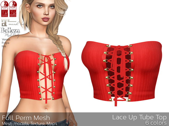 D32 - Lace Up Tube Top