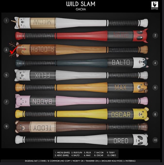 3. BAMSE : Wild Slam - Rudolph