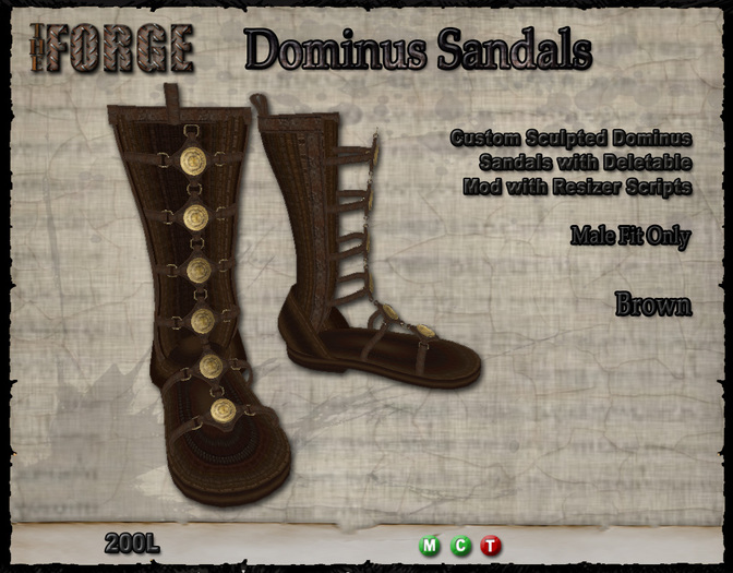 [The Forge] Dominus Sandals, Brown