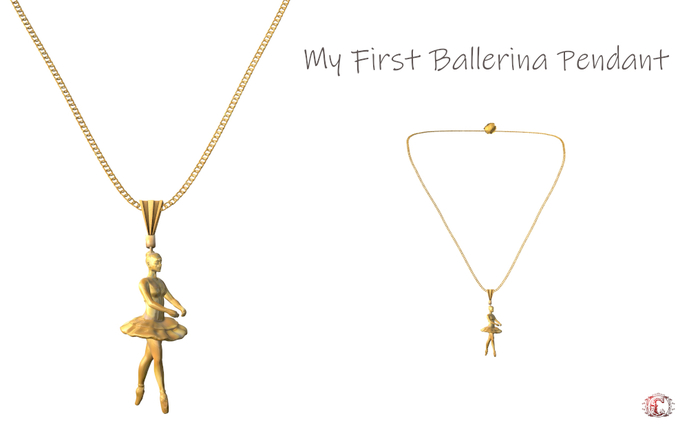 !C! My First Ballerina Pendant Gold