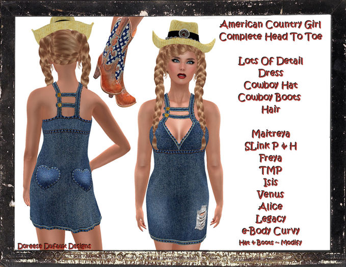 DENIM STRAPPY DRESS SMALL FREY BOX