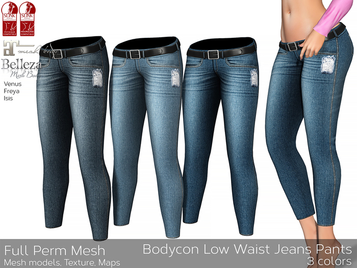 D34 Bodycon Low Waist Jeans Pants