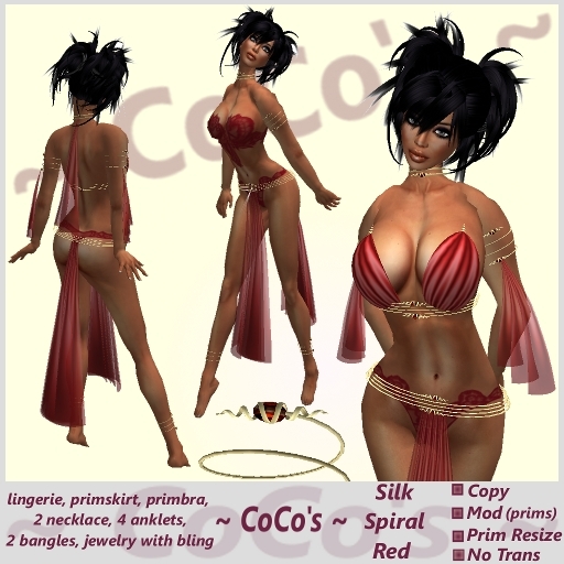 ~ CoCo 's ~ Silk Spiral Red