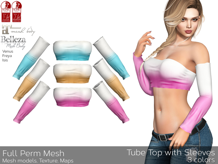D33 Tube Top with Sleeves
