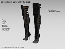 [REC] -Boots high 005 Gray & Black -BOX
