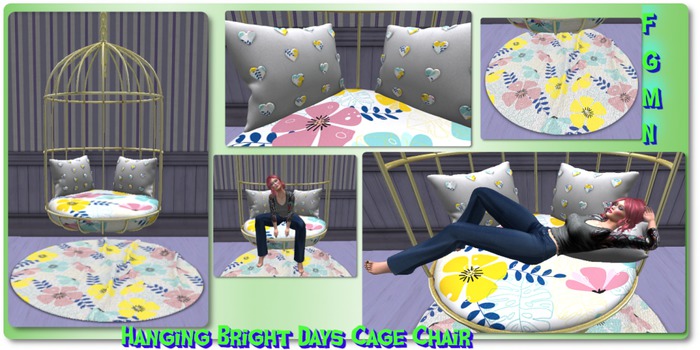 F.G.M.N//Hanging Bright Days Cage Chair/PG
