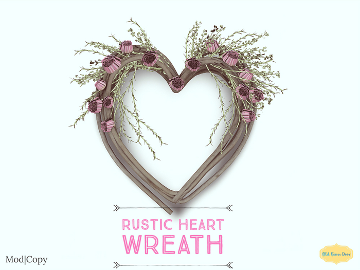 {OBD} Rustic Heart Wreath 