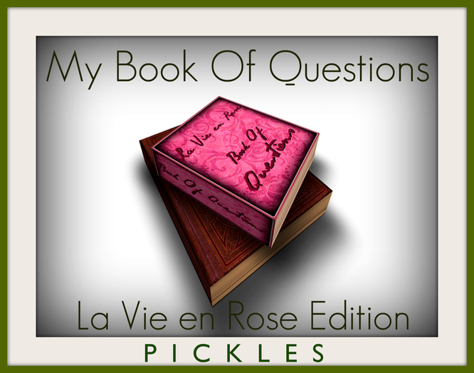 *PICKLES* La Vie en Rose Edition My Book Of Questions - Boxed