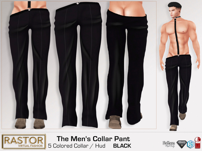 RASTOR The Men's Collar Pant BLACK