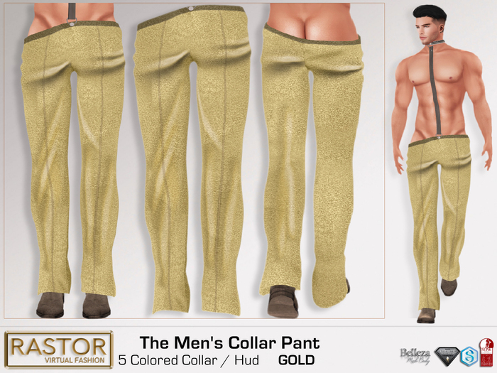 RASTOR The Men's Collar Pant GOLD