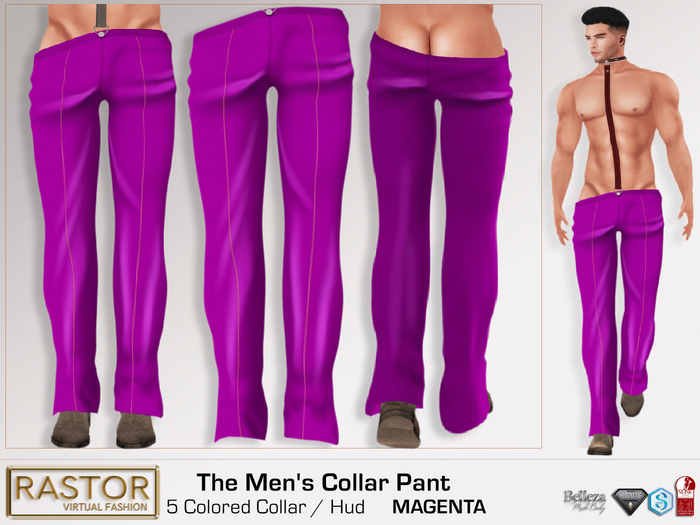 RASTOR The Men's Collar Pant MAGENTA