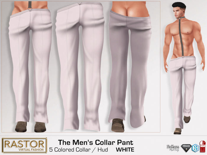 RASTOR The Men's Collar Pant WHITE