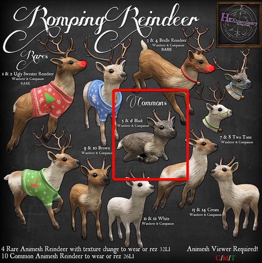 5. *HEXtraordinary* Romping Reindeer - Black Wanderer
