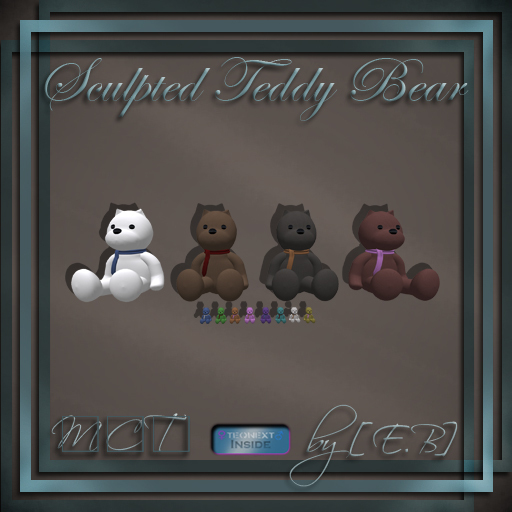 [E.B] Sculpted Teddy Bear  v1.0 - Full Permission With Maps