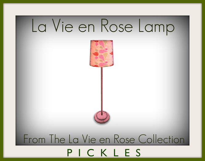 *PICKLES* La Vie en Rose Lamp - Boxed