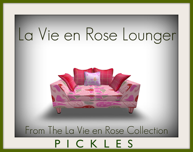 *PICKLES* La Vie en Rose Lounger - Boxed