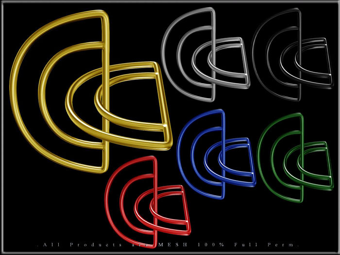 T-3D Creations - Half Circle Metal Chain 2 Rings - Full Perm