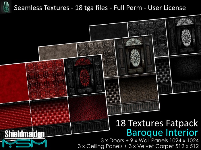 Shieldmaiden Textures # 57 FATPACK Baroque Interior FATPACK