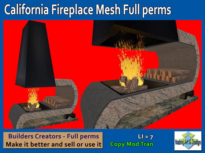 California Fireplace mesh full perms (boxed)