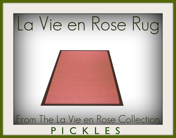 *PICKLES* La Vie en Rose Rug - Boxed