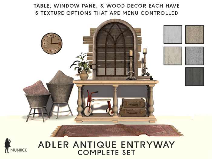 Muniick Adler Antique Entryway - Complete Set (Add Me)