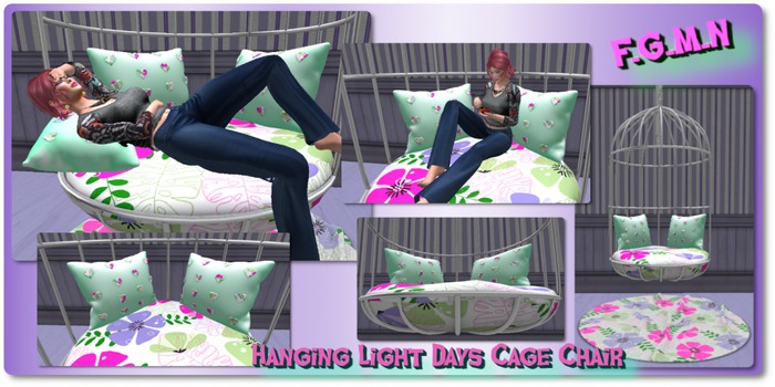 F.G.M.N/Hanging Light Days Cage Chair
