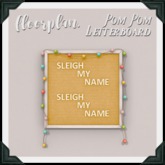 floorplan. pom-pom letterboard / sleigh [box]