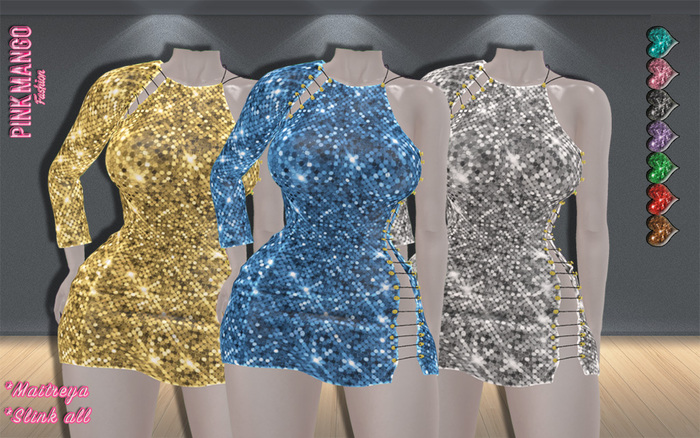 *Pink Mango* Minelli Sequin Dress- FATPACK