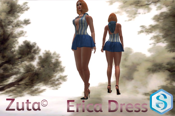 Dress Striped Blue