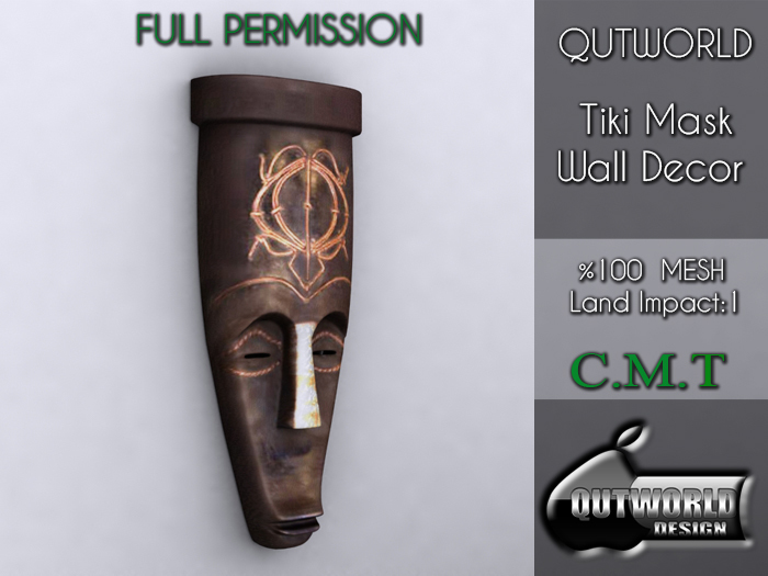 .::QUTWORLD Tiki Mask Wall Decor::.FP Unpack (ADD)