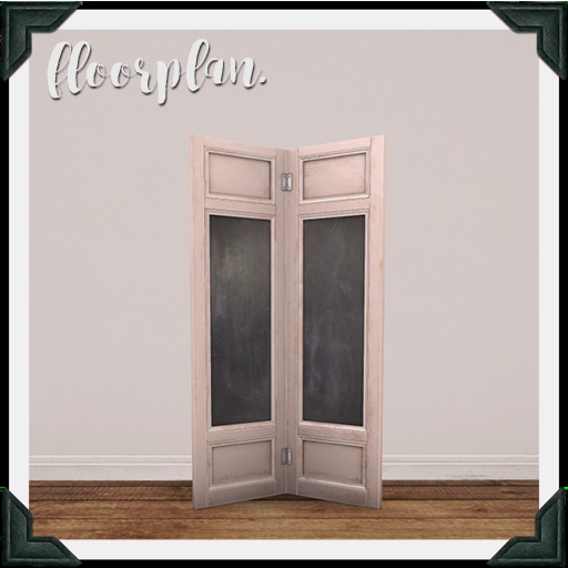floorplan. chalkboard door divider / blush [box]