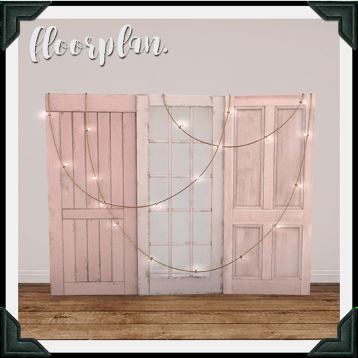 floorplan. door backdrop / pink [box]