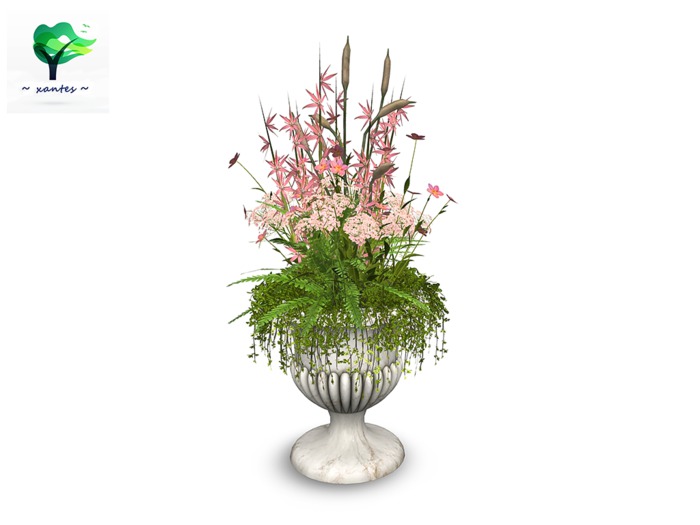 Mesh Flowers Urn - Coraline