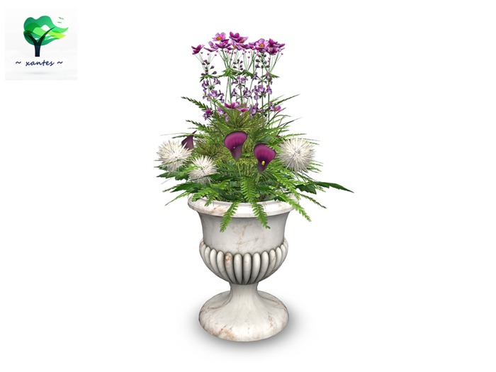 Mesh Flowers Urn - Delphine