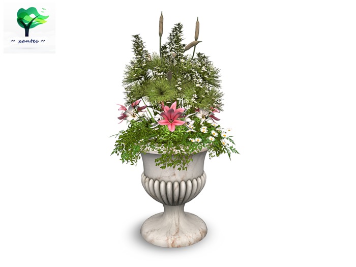 Mesh Flowers Urn - Eleanor