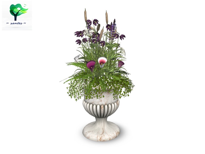 Mesh Flowers Urn - Florentine