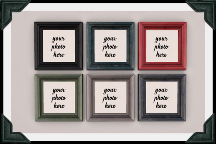 floorplan. embellished square frame / dark [box]