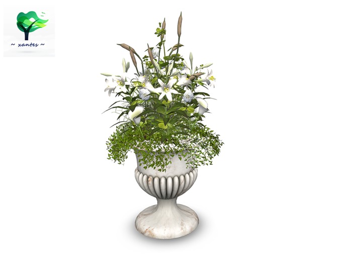 Mesh Flowers Urn - Liliana