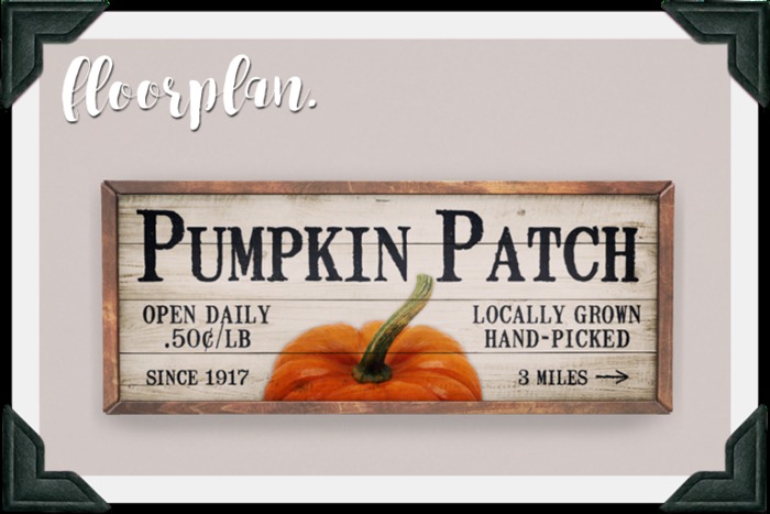 brocante. pumpkin patch sign [box]