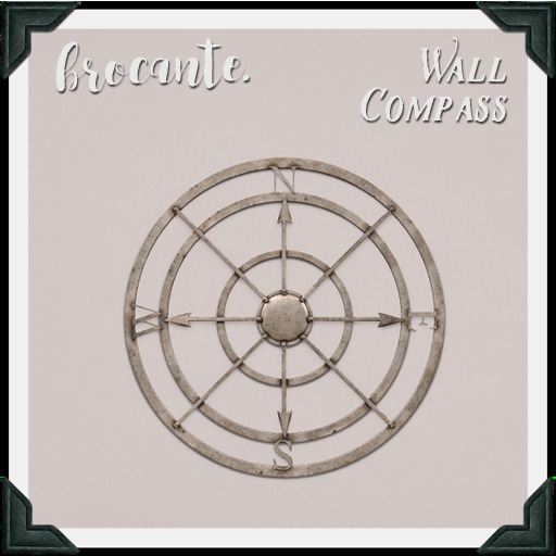 brocante. wall compass [box]