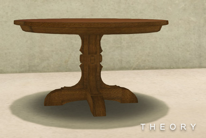 THEORY MISSION OAK ROUND TABLE - ADD OR WEAR ME