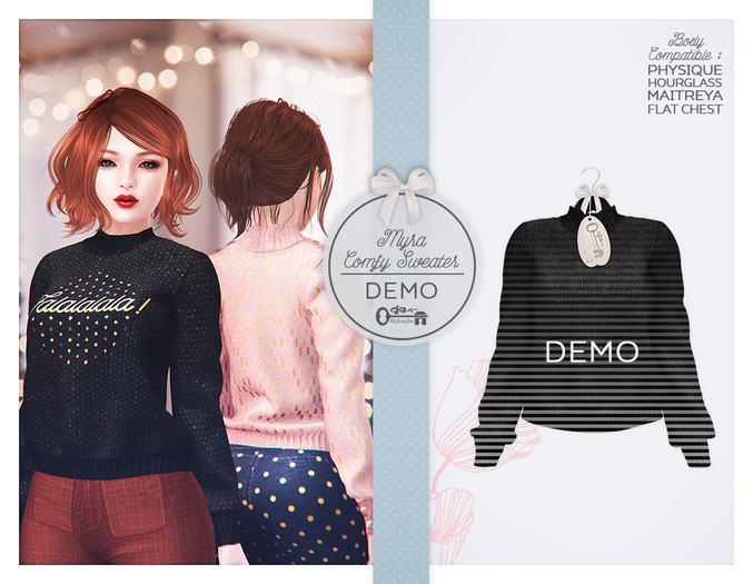 The Secret Store - Myra Comfy Sweater - Maitreya Lara, V-Tech, Belleza Freya, Slink Hourglass - DEMO